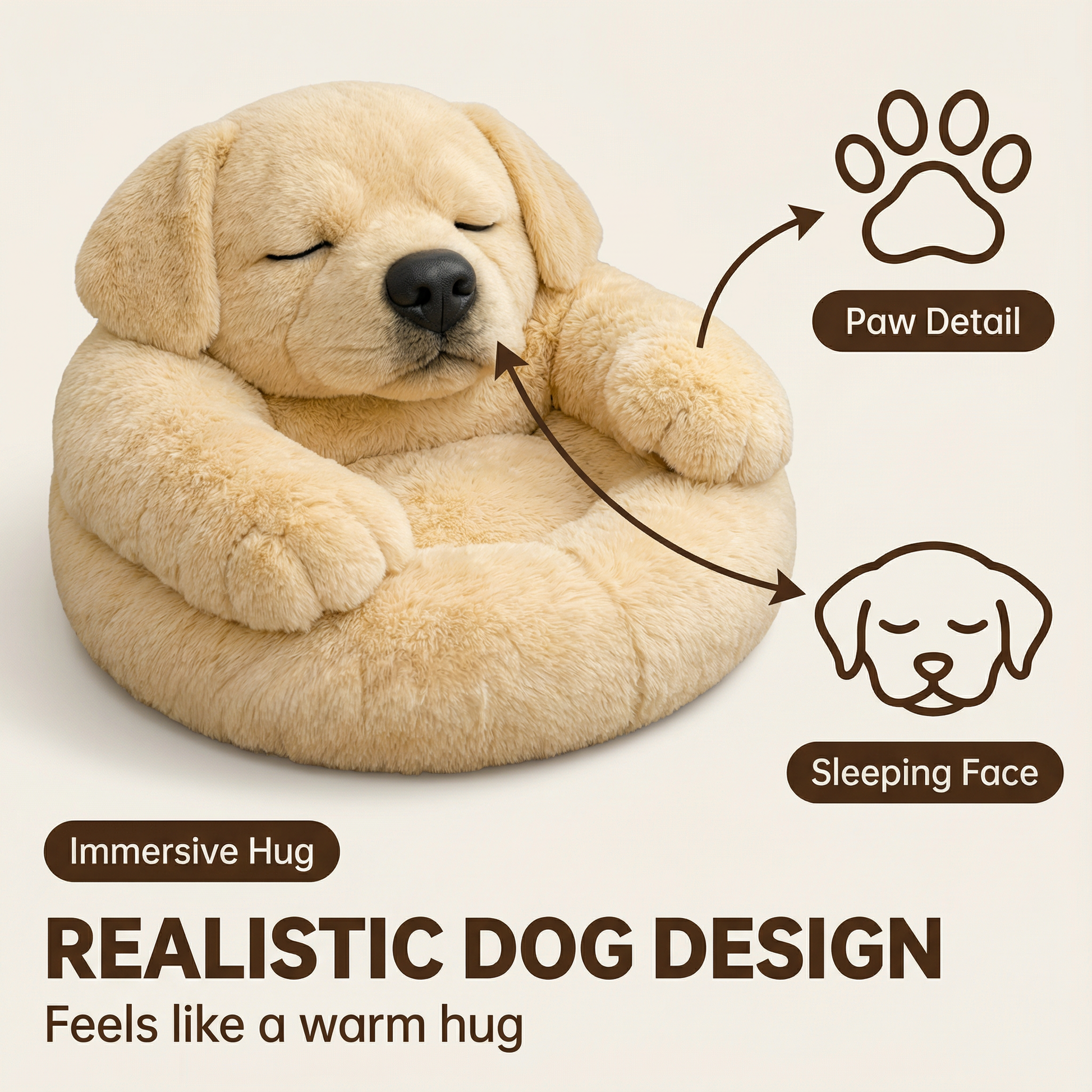 🔥Save up to 50% OFF ends soon🌟🐶 Fluffy dog sleeping bag– Soft, Warm & Purrfectly Cozy😴💤
